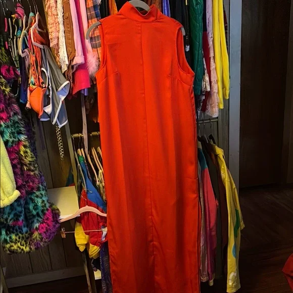 Nasty Gal Red Sleeveless Sheath Maxi Dress - Picture 1 of 3